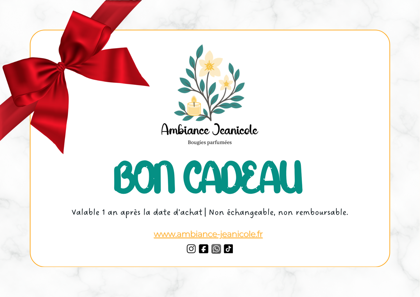 Carte cadeau Ambiance Jeanicole