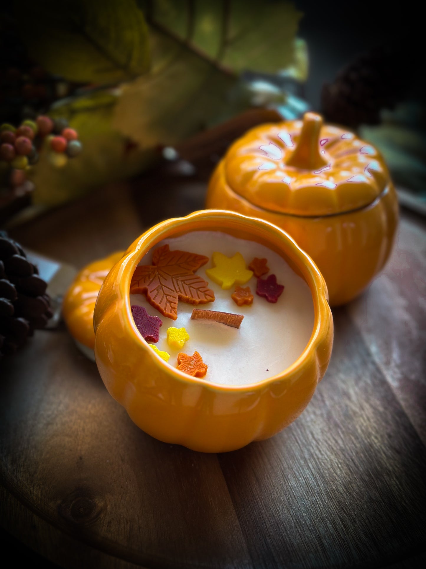 Bougie citrouille automne