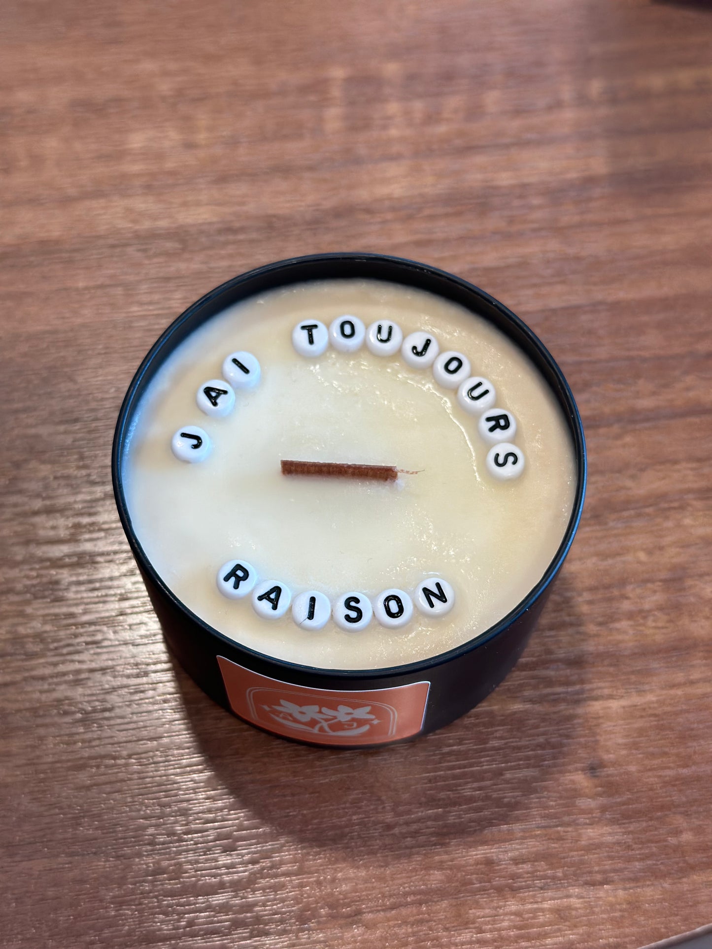 Bougie signature personnalisée