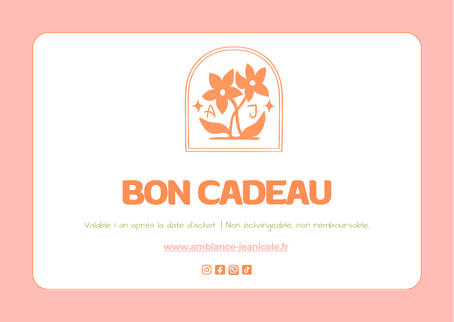 Carte cadeau Ambiance Jeanicole